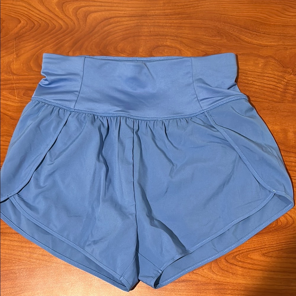 Love Tree Blue Athletic Shorts with Wide Waistband